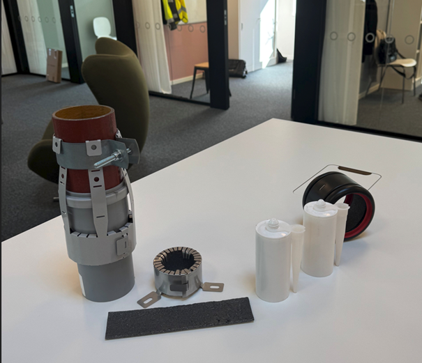 Bild på olika typer av brandtätningsprodukter.