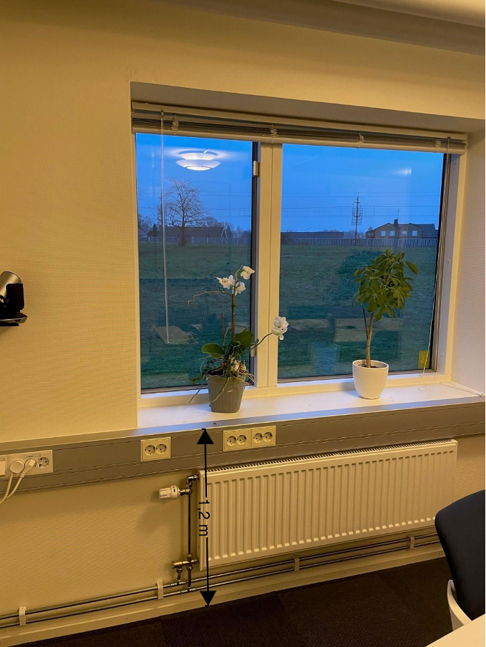 Sammanfallande avstånd i ett småhus, plan 2